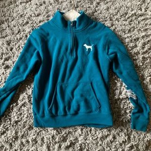Pink VS Turquoise Half Zip Pull Over